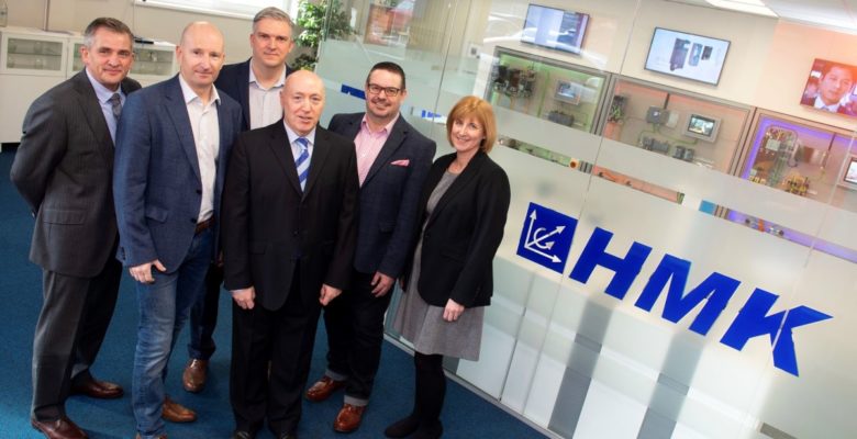 SAS Daniels Paul Tyrer with the management team at Cheshire engineering firm HMK Automation Group