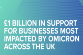 Chancellor announces £1 billion in support for businesses affected by Omicron spread