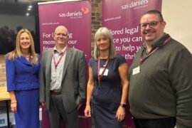 L to R - Anthea Fosti, Stewart Burrows, Helen Gowin, Paul Tyrer at SAS Daniels Business Breakfast, Congleton